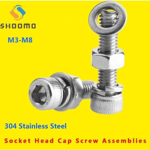 Socket Head Cap Screw And Spring Washer Assemblies socket head screw Hexagon Socket Head Cap Screws Hex Screw Nut Set