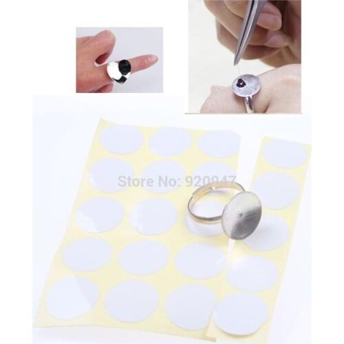 Eyelash Glue Container Extension Eyelashes Glue Rings Silver Plated Disc Tray & Reuse Stickers