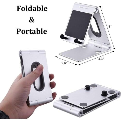 Desk Phone Stand Universal Multi-Angle Folding Cell Phone Stand For iPhone X/8/7 Samsung Galaxy Note 8 iPad Tablet