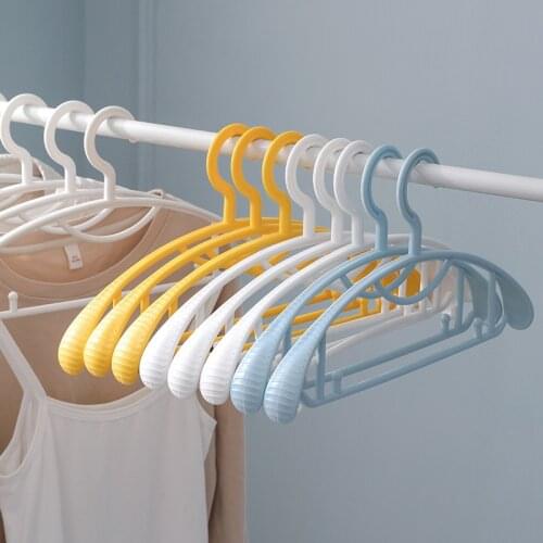 Non-marking hanger household hanger widened non-slip drying clothes rack thickened plastic rack anti-deformation clothes hanger