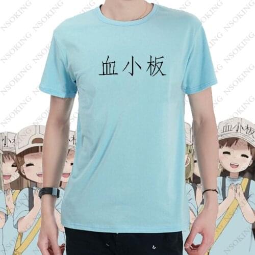 New Cells at Work shirt Cotton men tshirt casual short sleeve t-shirt for man Hataraku Saibou cosplay t shirts Anime tees