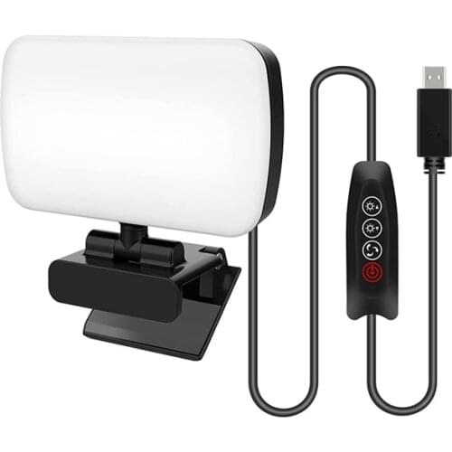 NEW-Webcam Light with 3 Light Modes and Stepless Dimming,Zoom Lighting for Video Recording/Live Streaming/Video Conferencing