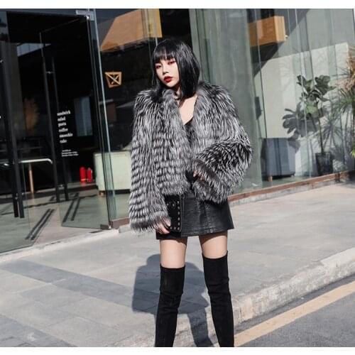 New genuine real natural fox fur coat women fashion waistcoats Fur strip sewed toghter jacket