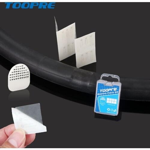 Bicycle Tire Patch Glue-Free MTB Road Bike Inner Tire Repair Tool Kits Transparent Rubber Glueless Puncture Tyre Patches Pads
