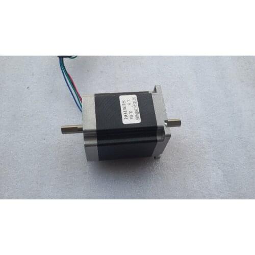 8 mm double shaft Nema 23 stepping motor 1.8N.m (250 oz - in) body length 76 mm CE ROHS cpu double shaft nem 23 stepper motor