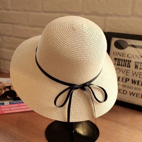 K35 Sun hat Women Collapsible Spring Summer Sunhat For Ladys Big Brim Cap Holiday Sunhat Beach Hats