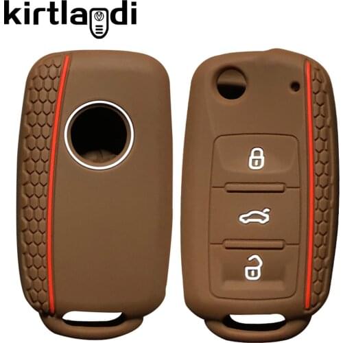 Silicone Key Case Cover for Volkswagen VW POLO Octavia Bora Beetle Caddy Passat B5 B6 Golf 6 MK5 MK6 Eos TSI School A5 Holder