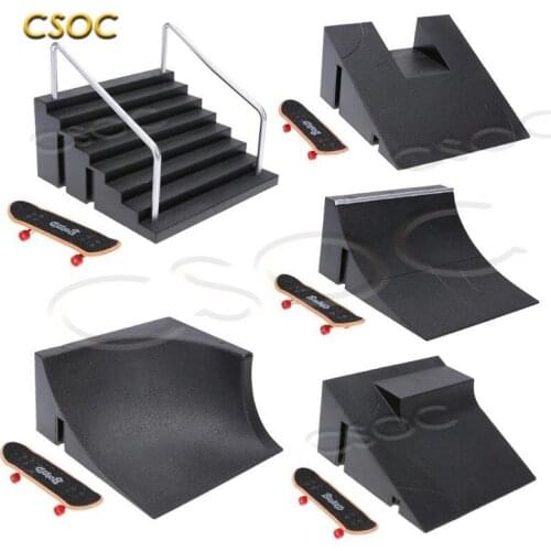 CSOC Finger Skating Board Training Games Toys with Ramp Parts Track Toys Skate Park Fingerboard Mini Skateboard Toys Dropshiping