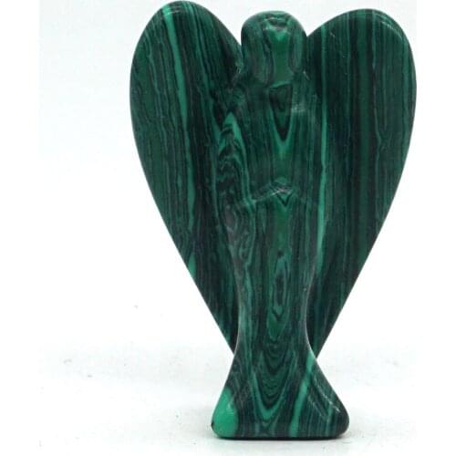 Angel Figurine Miniature Carved Taiwan Turquoise Stone Healing Statue Crystal Home Decoration Accessories 1.5 Inch