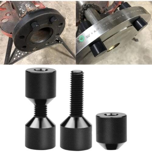 1-1/8" Two Hole Pins Set Handy 6061 Aluminum Construction 2 Hole Flange Alignment Pin Anodized Black Oxide Finish