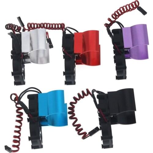 36MM/42MM Radiator Fan With Sensor for 1/10 RC Car Axial SCX10 TRX4 Tamiya 540 550 Brush Motor 3650 3660 Brushless Motor