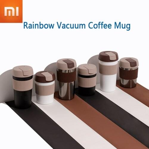 Xiaomi KISS KISS FISH Rainbow Coffee Mug Portable Vacuum Tumbler for Men and WomenBusiness High-end Thermos Warm Travel Mug