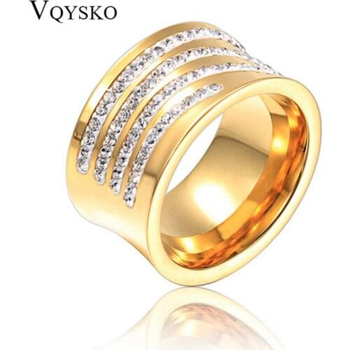 New Original Austrian Crystals Pave Rings For Women Vintage Statement Party Accessories Anel Gifts