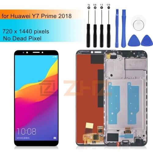 For HUAWEI Y7 Prime 2018 LCD Display Touch Screen Digitizer Assembly With Frame LND L22 LX2 L21 LX3 L23 LX1 TL30