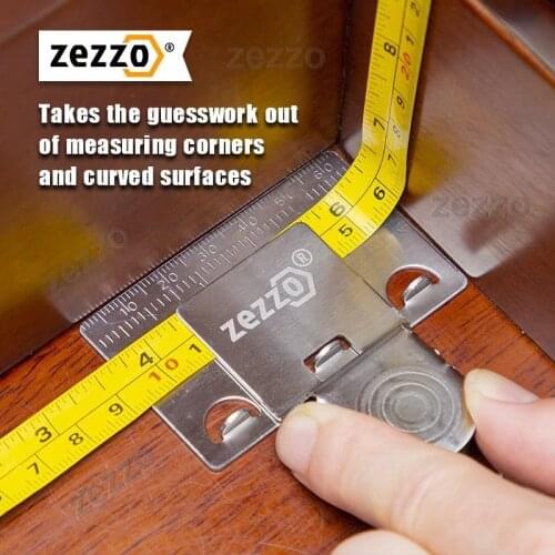 1pc Zezzo® Measuring Tape Clip Stainless Steel Woodworking Convenient Measure Precise Locate Tool Decoration Accessories