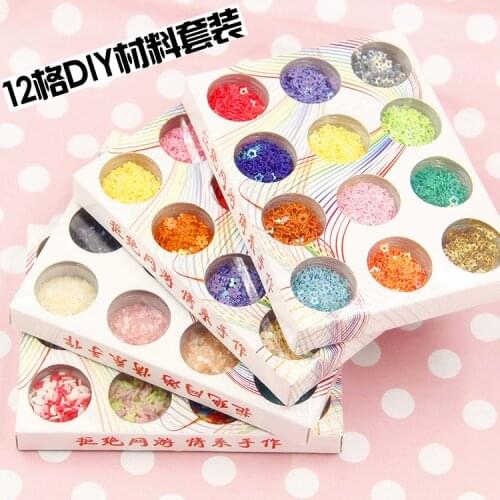 12 boxes Fruit Slices Decor Additives For Slime Filler Supplies Charms Clay Accessories Avocado For Nail Art Slime Toys