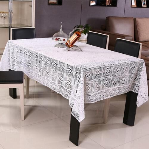 130*180cm Handmade Crochet Table Cloth Crochet Table Runner Lace Tablecloths For Weddings Nappe Free Shipping