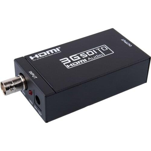 3G SDI to HDMI Adapter Converter FHD 1080P SDI to HDTV Audio and SDI Signals Display on HDMI Monitor