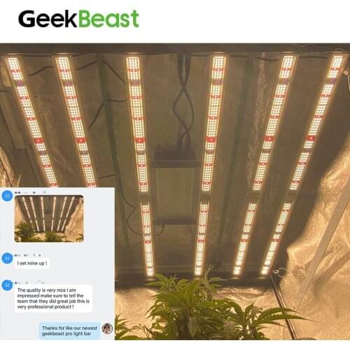 630W Geeklight GeekBeast Pro hydroponics commercial greenhouse plant grow kit lm301h programmable full spectrum led grow lights