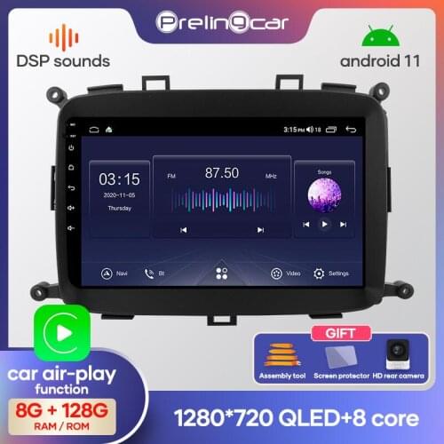 Prelingcar Android 9.0 NO DVD 2 Din Car Radio Multimedia Player Navigation GPS For KIA Carens Rondo 2013 2014 2016-2018 IPS 4G
