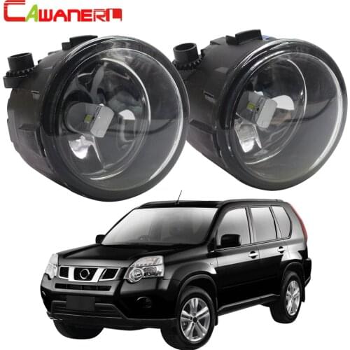 Cawanerl For Nissan X-Trail T31 Closed Off-Road Vehicle 2007-2013 Car Fog Light Assembly Lampshade + H11 LED / Halogen Lamp 12V