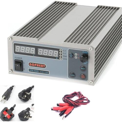 CPS-3220 Precision Compact Digital Adjustable DC Power Supply OVP/OCP/OTP Low Power 32V20A 220V 0.01V/0.01A