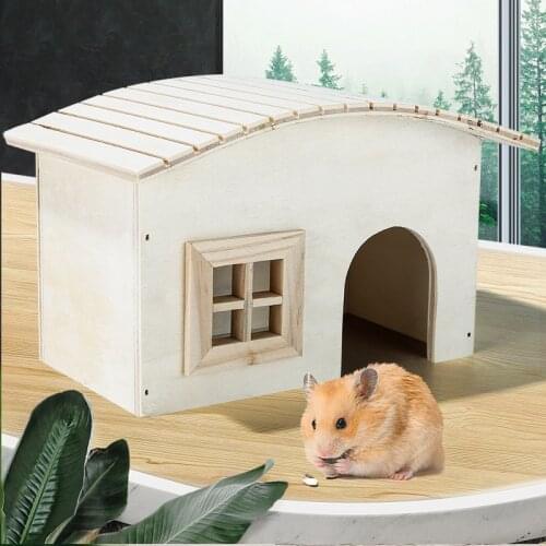 Hamster House ferret Golden Bear hedgehog house white plywood wooden house guinea pig honey bag glider shelter villa toys