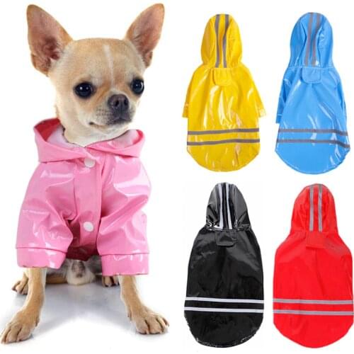 Dog Raincoat Outdoor Puppy Pet Rain Coat Pet Waterproof Jackets PU Raincoat for Dogs Cats Waterproof Pet Apparel Chihuahua Cloth
