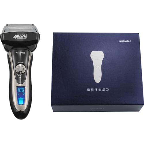 Electric Shaver for Men Reciprocating Razor Heads Shaving Machine Beard Trimmer Rechargeable Waterproof Shaver LCD Display 40G