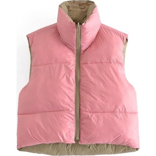 JC·KILIG 2021 Tand cSollar Loose Double-Sided Vest Cotton-Padded Jacket W66041H