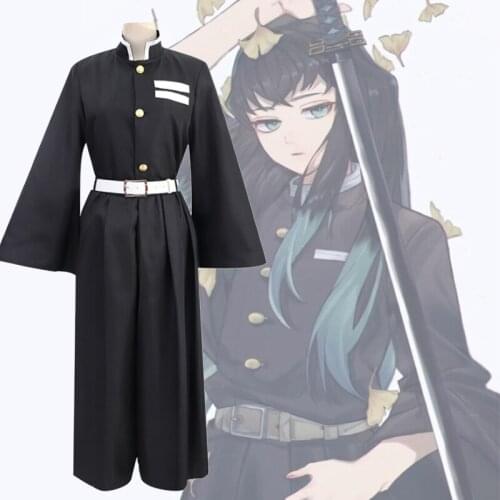 Anime Demon Slayer Cosplay Kimetsu No Yaiba Cosplay Costumes Tokitou Muichirou wigs Mens Pants Halloween Party Costumes CS089