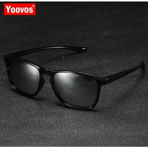 Yoovos Retro Polarized Sunglasses Men 2021 Square Vintage Mirror Sunglasses Men Polarized Luxury Brand Gafas De Sol Hombre