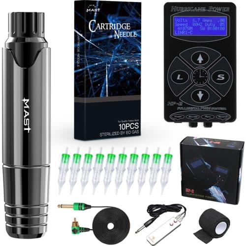 Professional Tattoo Kit Permanent Makeup Machine Set Tattoo Rotary Pen LCD Power Supply for Tattoo Artist