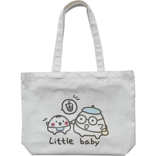 New Preppy Style Cartoon Printed Shoulder Bag Large Capacity Womens Casual Shopping Bag Canvas Torebki Damskie Luxury Handbag