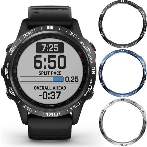 2020 New Scale Bezel Ring For Garmin Fenix 6X Stainless Steel Bezel Ring Anti-scratch Adhesive Cover Fashion Metal Watch Parts