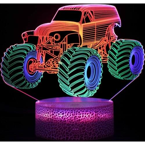 New Dimmable 3 Color Touch 3D Visual Night Light Dynamic Creative Gift Lamp Bedside Lamp LED Table Lamp Birthday Christmas Gift