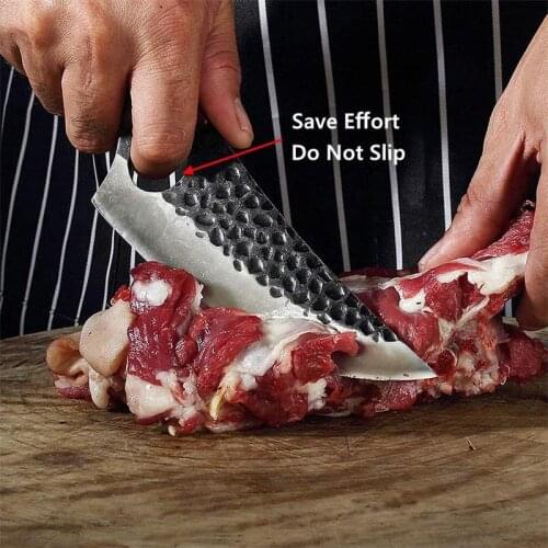Butcher Meat Cleaver Hand Forged Boning Knife High Carbon Steel Fillet Bait Knifes Survival Chef Knives For Household Outdoor
