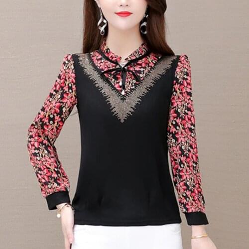 Autumn style Womens Tunics Plus Size office floral tShirt Womens Tops and Blusas Mujer De Moda 2021 short sleeve tops