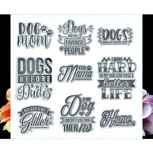Dog Pet Funny Words Transparent Clear Stamps For DIY Scrapbooking/Rubber Stamp Kids Christmas Decoration Supplies Card Making