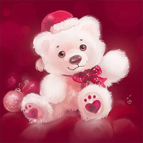 Christmas Cartoon Polar Bear Diamond Painting Round Full Drill Nouveaute DIY Mosaic Embroidery 5D Cross Stitch Home Decor Gifts