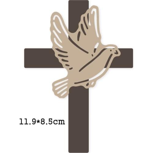 Metal Die Cut pigeon cross 11.9*8.5cm 2020 Crafts Stencil For DIY Scrapbooking Paper/photo Cards Embossing Cutting Dies