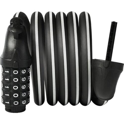 Bike Lock 5 Digit Code Combination Bicycle Security Lock Steel Cable Spiral Bike Cycling Bicycle Lock