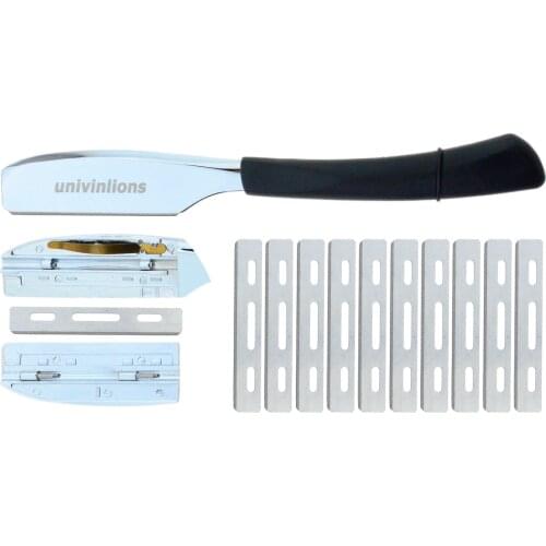 Internal Spring 10 Pieces Blades Straight Shaving Razors Women Men Shavette Beard Face Underarm Body Eyebrow Hair Removal Knife