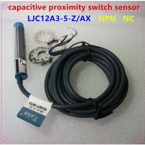 High Quality M12 Three Wire DC6-36V NPN NC 1-5mm distance measuring capacitive proximity switch sensor - LJC12A3-5-Z/AX