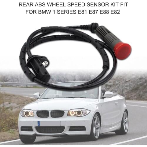 Rear ABS Wheel Speed Sensor + Gear Ring + Nut ABS Sensor Kit Fit for BMW 1 Series E81 E87 E88 E82
