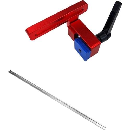 1 Set Of Miter Rail Stoppers And Aluminum Alloy T-Slot Miter Rail Clamp Fixture T-Slot Woodworking Tools