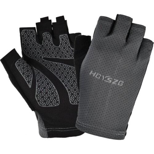 1 Pair Useful Cycling Gloves Skin-friendly Sunscreen Antiskid Mesh Fabric Outdoor Sports Fitness Driving Breathable Gloves for
