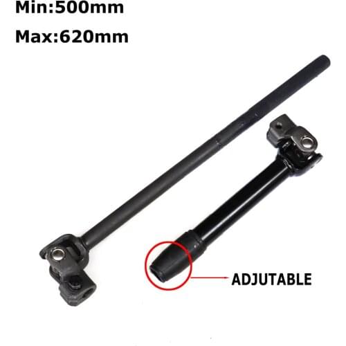 30T 500mm-620mm Adjustable Steering Knuckle Go Kart U joints Shaft Rod For 200CC 250CC Vehicle Buggy UTV QUAD ATV Parts