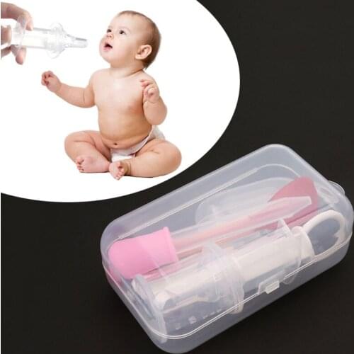 5pcs Newborn Toothbrush Health Care Baby Kids Medicine Dispenser Dropper Kit
