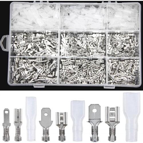 900/450/300pcs 2.8/4.8/6.3mm Crimp Terminals Insulated Seal Electrical Wire Connectors Crimp Terminal Connector Assortment Kit